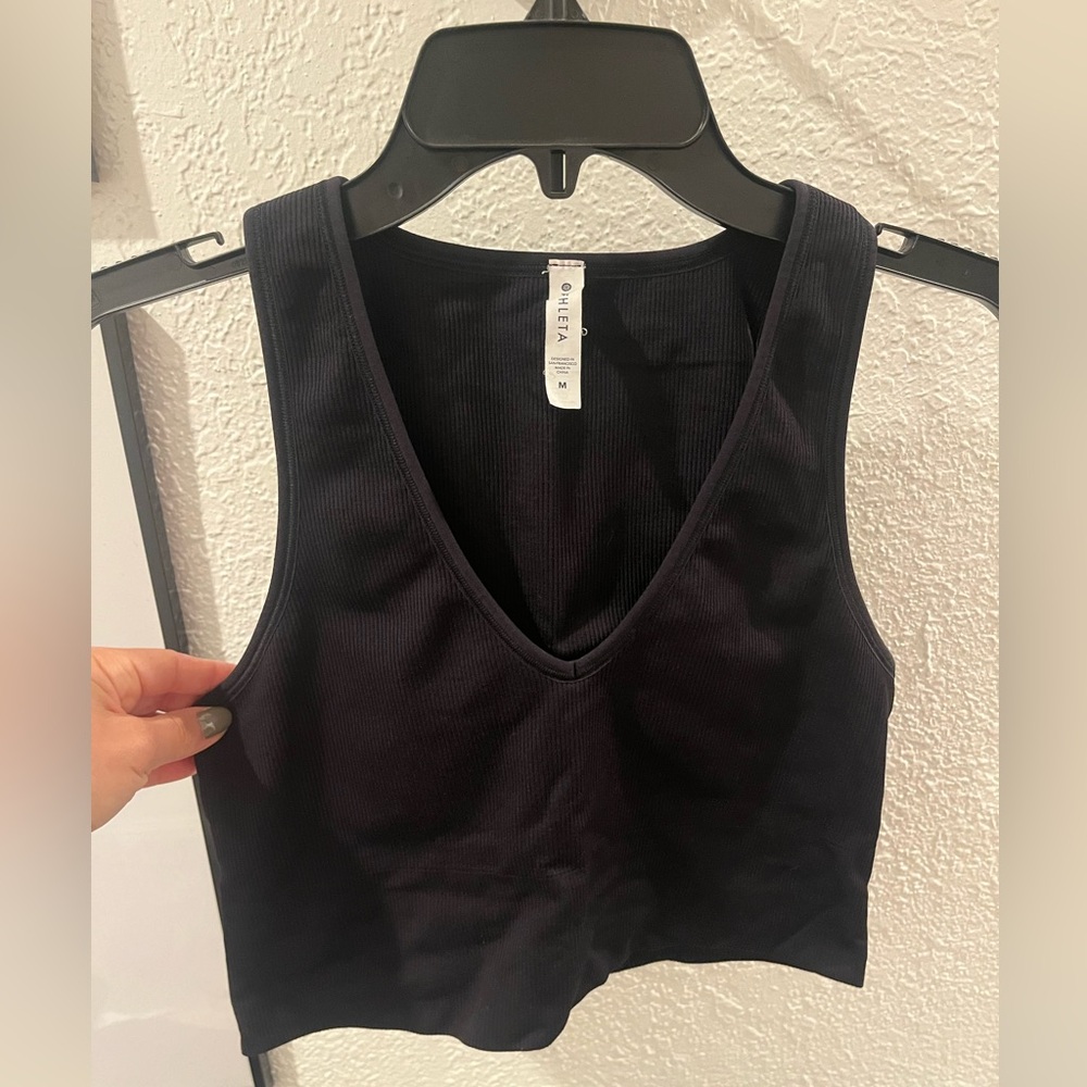 Aurora ribbed crop tank